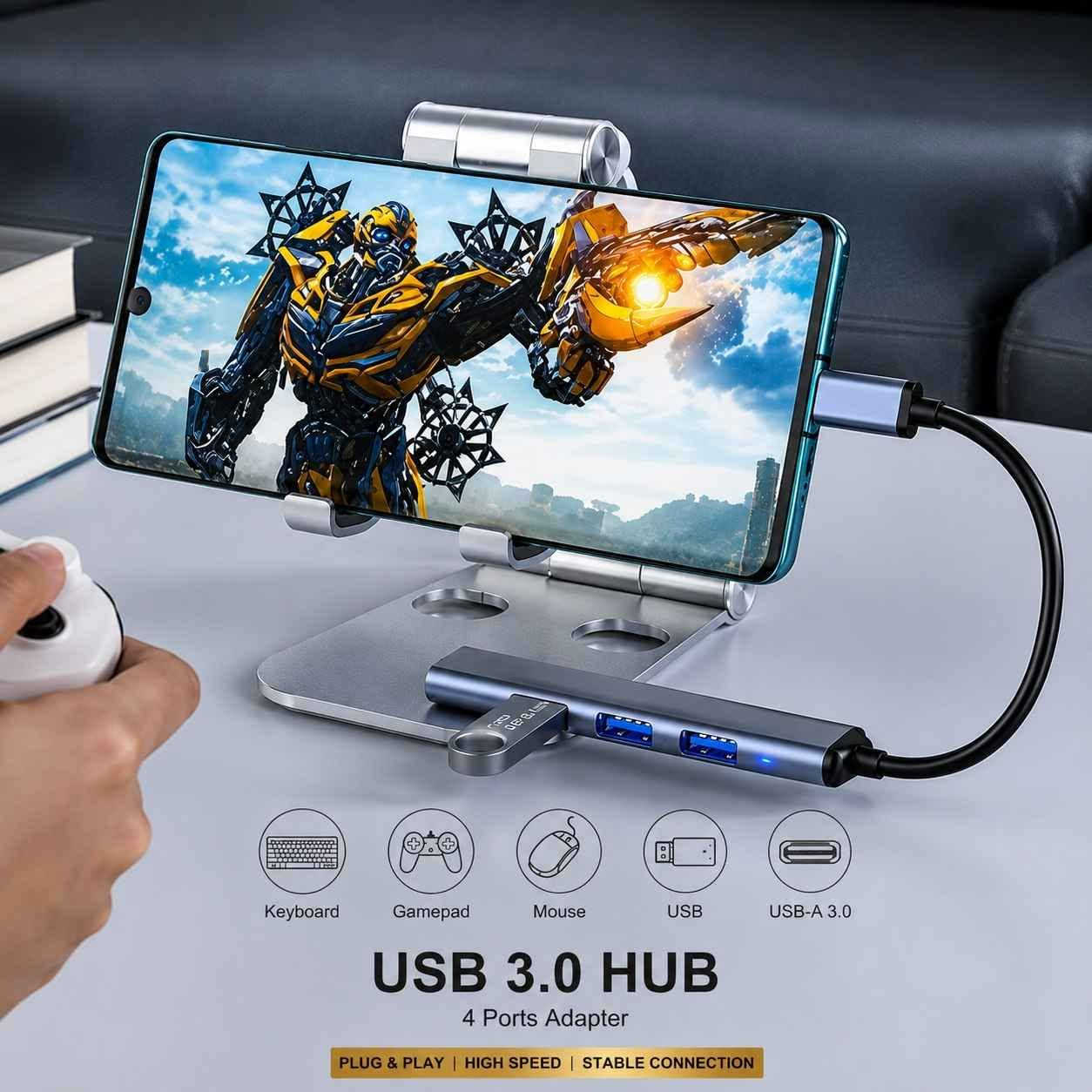 ⚡ ادبتر منافذ ذكي USB 3.0 HUB بـ 4 منافذ – وصل جميع ملحقاتك بوقت واحد!

🚀 المميزات والمواصفات التفصيلية:

🔹 توسعة بـ 4 منافذ (4 Ports): يحل مشكلة نقص المنافذ في اللابتوب أو الكمبيوتر، حيث يوفر لك 4 منافذ USB إضافية لتشغيل عدة أجهزة في نفس الوقت.

🔹 سرعة نقل عالية (USB 3.0): يدعم تقنية الجيل الثالث (USB 3.0) التي توفر لك سرعة ممتازة ومستقرة في نقل البيانات والملفات الكبيرة.

🔹 توافق شامل مع الملحقات: مثالي جداً لربط الماوس (Mouse)، الكيبورد (Keyboard)، الفلاشات (USB)، وقبضات الألعاب (Gamepad) كما هو موضح بالرموز على العلبة.

🔹 تصميم برأسين (2 في 1): يأتي بكيبل مدمج مميز يحتوي على واجهتين للتوصيل (USB تقليدي ووصلة إضافية مدمجة) لضمان توافقه الواسع مع مختلف الأجهزة.

🔹 عملي وسهل الحمل: تصميم مستطيل أنيق بحجم صغير وخفيف الوزن، مما يجعله سهل الحمل في حقيبتك ولا يأخذ أي مساحة تذكر على مكتبك.

📦 السعر: 15 الف فقط! بغداد, العراق


**إذا كنت صاحب هذا الإعلان وتريد حذفه لأي سبب، رجاءا أرسل رسالة إلى الدعم الفني**