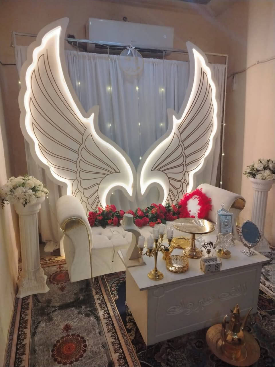 كوشات النهروان
مستعدين تجهيز كافة المناسبات
 بأحدث واجمل الكوشات
وكامل الملحقات والاضافات
يوجد توصيل داخل جميع مناطق بغداد
للحجز والاستفسار التواصل مع الرقم بي واتساب ***********
