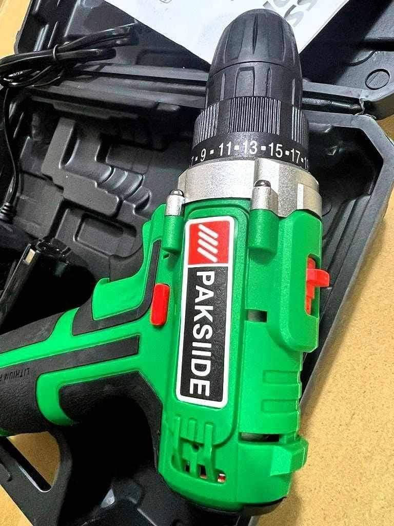 رجع اتوفررررر من جديد 💃💃💃
افضل دريل بمواصفات عالمية شحن من باك سايد الالماني🇩🇪🇩🇪 
❗❗❗PAKSIIDE✔️
✅دريل شحن🔌 بارك سايد 21 فولت يعمل فتح وشد البراغي وتثقيب الحديد والخشب والجدران

مواصفات الدريل:-
ملف نحاس💯
شفت حلزوني 
سيت لقم مختلف الاحجام📌
سيت برايم خشب🪃
سيت برايم حديد🔩
سيت درنفيس عدل ومربع🪛
توصاله للاماكن الصعبه🔗
🔋🪫دبل بطاريه21V
شاحنه قاعدة🖲️
حركة الدريل بالاتجاهين فتح وشد البراغي↔️
يعمل ع التثقيب بكل سهولة🕳️
0-350/0-1300 دورة/ في الدقيقة
#الاصلي المنشأ ألمانية 🇩🇪💯
🚘 يوجد خدمة توصيل لجميع محافظات العراق


**إذا كنت صاحب هذا الإعلان وتريد حذفه لأي سبب، رجاءا أرسل رسالة إلى الدعم الفني**