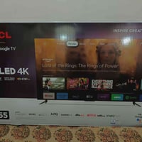 شاشه TCL حجم 55 للبيع يوجد توصيل السعر 500 و بيها مجال بسيط  الرقم 077...