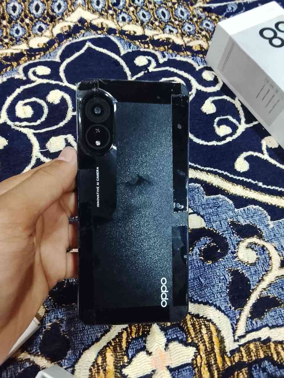 السلام عليكم للبيع جهاز اوبو A38 بي فقط هاي فوك بالشاشة ومامأثره الجهاز كامل ملحقات كفر وشاحن اصلي 30 واط مكاني بغداد الغزالية رقمي *********** واتساب
