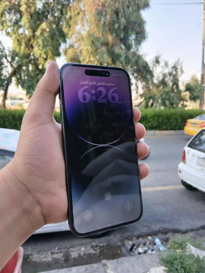 📱 للبيع – iPhone 14 Pro Max
✅ السعة: 256GB
✅ شريحتين (Dual SIM)
✅ البطارية: 100%
✅ نظافة الجهاز: 95%
  
***********
