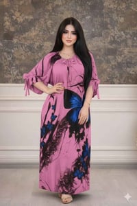 دشداشة نسائية • كشمير سيلين • فري سايز لحد ٩٠ك