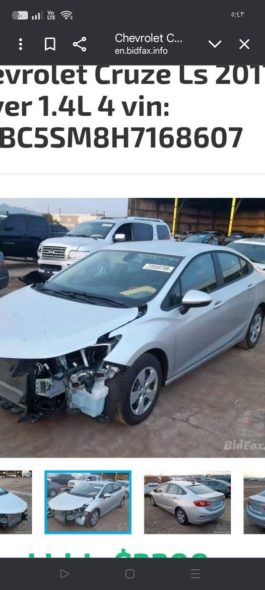 شفرليت كروز 17 وارد امريكي
رقم بغداد السياره موجوده بالبصره محرك 14 تيربو كير At نمر 6 الحادث مرفق بالصور شاشه كامره تبريد تدفئه جاهزه كار بلي الدواخل كلها سليمه ولا ايبرباك طاك ... السعر 85


**إذا كنت صاحب هذا الإعلان وتريد حذفه لأي سبب، رجاءا أرسل رسالة إلى الدعم الفني**