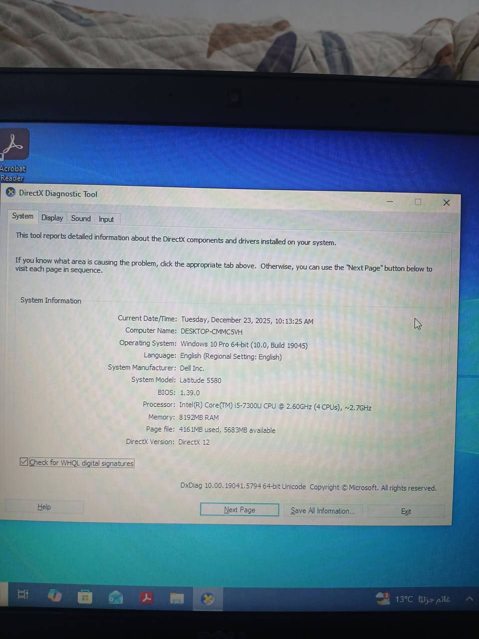 السلام عليكم
للبيع لابتوب Dell latitude 5580
ذاكرة 256 ssd
باقي التفاصيل في الصوره 
مع شاحنة وماوس
السعر 270 
المكان بغداد الدورة 
للتواصل خاص 
او على الرقم ***********
