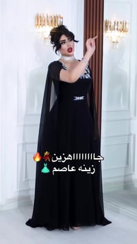 فستان شيفون • كمام سلطان • مقاسات ٣٦-٤٢