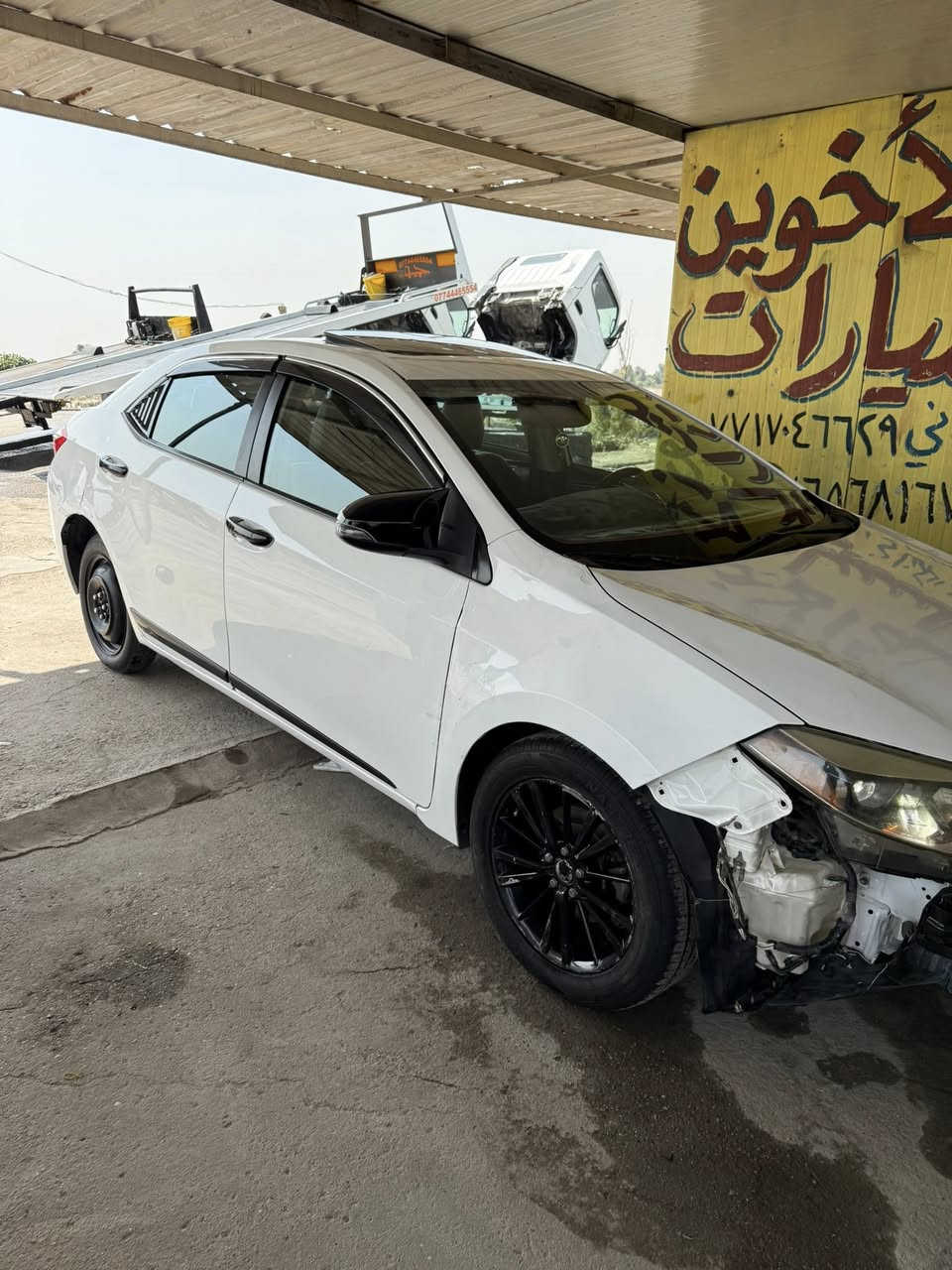 كورلا وارد امريكي موديل 16رقم واسط حادثه مال امريكا بابين مبدله بدون صبغ وبلعراق بيه بنيد صبغ وحالين دعاميه ابيعه على وضعه سيارة فول الفول بصمه جلد سلايت  شاشه جنطه بصمه شفتات ستيرن كامره لايت زنون وبعد بيه مواصفات ابيعه على وضعه اخوان اعتذر من المراوس اعتذر من المراوس ساعه يسولف وياك وبلخير يكلك تراوس سعر105مجال قليل مكانه سيارة بغداد سيارة بيه منضومة مال غاز***********
