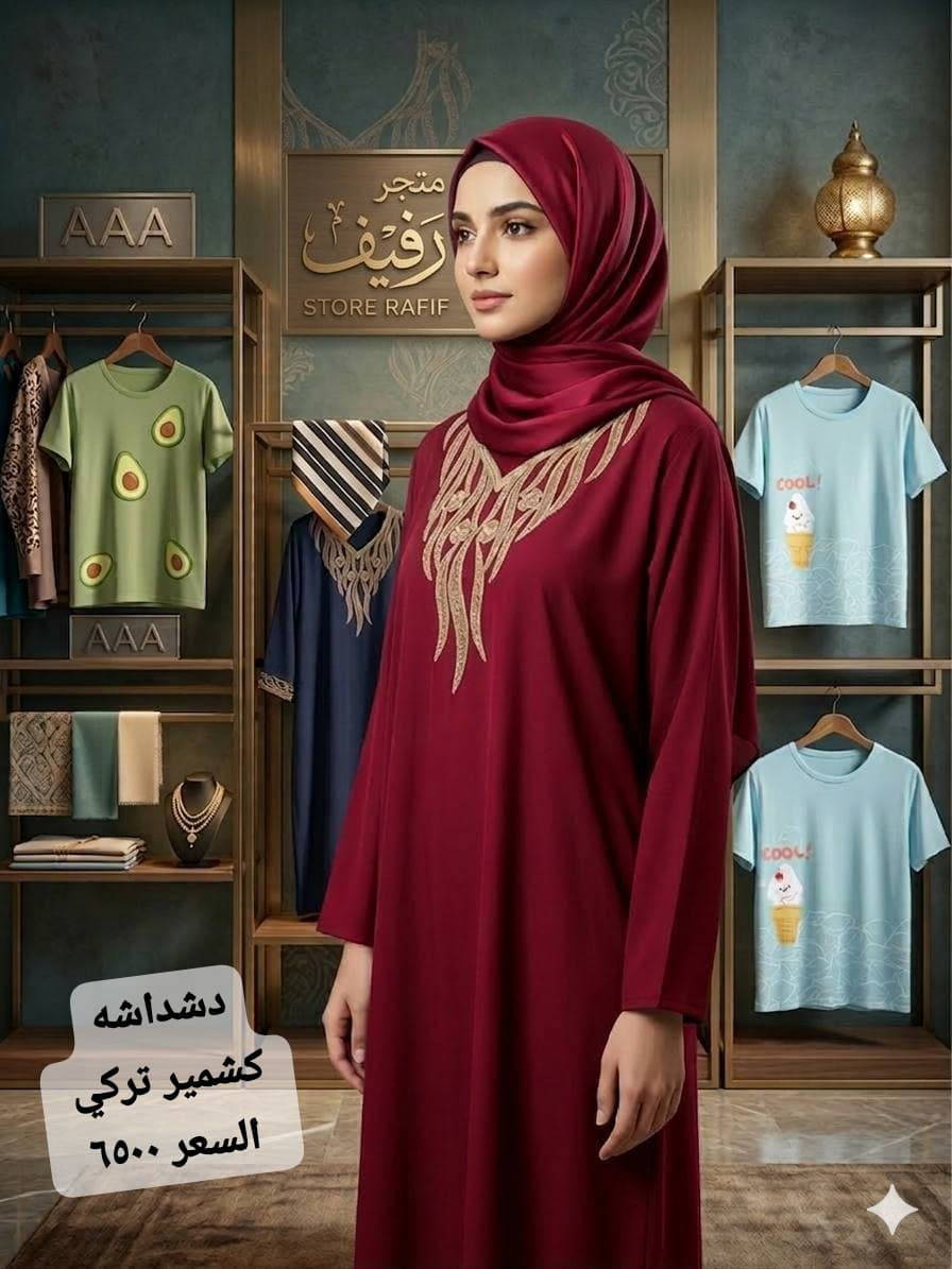 دشداشه كشمير تركي السعر ٦٥٠٠

عنوان المحل الورديه خارج قرب معمل ابو كيره شارع البصاروه 
 البيج الاول متجر رفيف 
البيج الثاني رفيف رفيف للتسوق 
توصيل داخل الحله 3000 محافظات 5000


**إذا كنت صاحب هذا الإعلان وتريد حذفه لأي سبب، رجاءا أرسل رسالة إلى الدعم الفني**