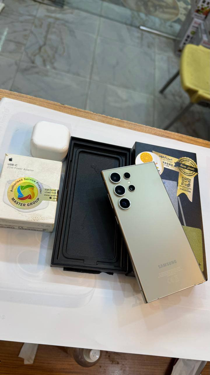 سامسونج S24 Ultra 
ذاكرة 1 تيرة
اكبر ذاكرة بلسامسونك
نضافة 100‎%‎
فقط مفتوح من الكارتون 
كامل ملحقات الاصلية 
السعر مناسب 
***********
العنوان القطاع شارع السوك مجاور عوينات الكرار 
مركز الشمس بغداد, العراق
