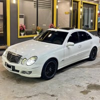 مارسدس W211 E350 2007 وكالة خليجية ELEGANCE اللون ابيض داخل جلد عسلي  ...
