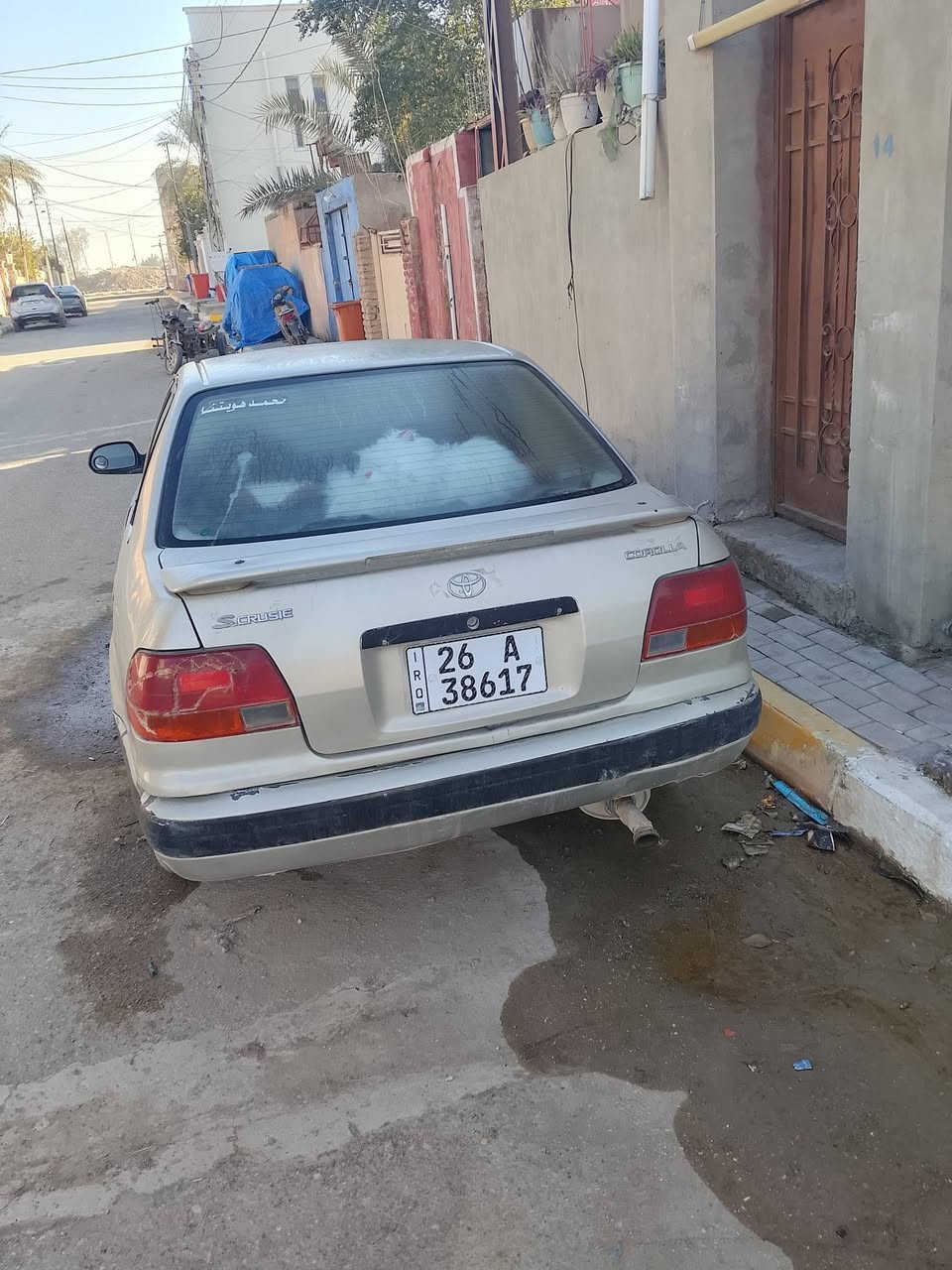 كورولا موديل ٩٦للبيع تخم تايرجديدصدرجديد منضومةبانزين جديدة سنويةپأسمي رقم إنكليزي دينموجديدباتري جديدالكشرشوفت العين محرك وكيرجيدات بيهة عطل كهربائي الهايتيشن سامراء قرب مدرسة الخطيب .. 38$ وبيها مجال 
***********
 اتصال او وات ساب
