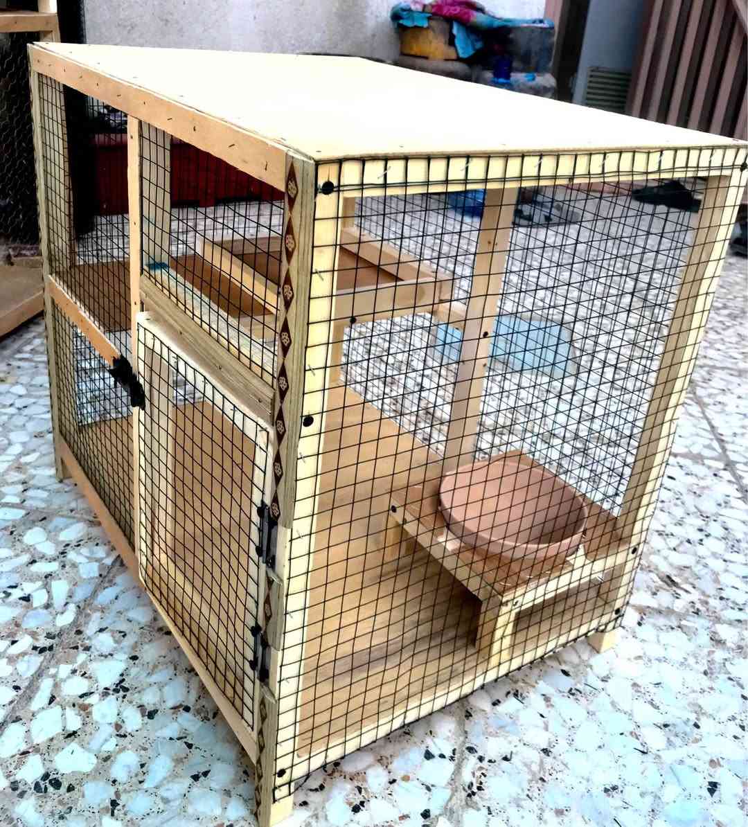 ياألله متاح قفص جديد العرض 61سم ارتفاع54سم نزال43سم وياه مشربيه فخار وبي رف ومكان تحضين/كربلاء/السعر20 قفل
*********** كربلاء, العراق
