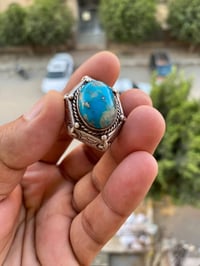 محبس فضة • فيروزي • شكل تحفة