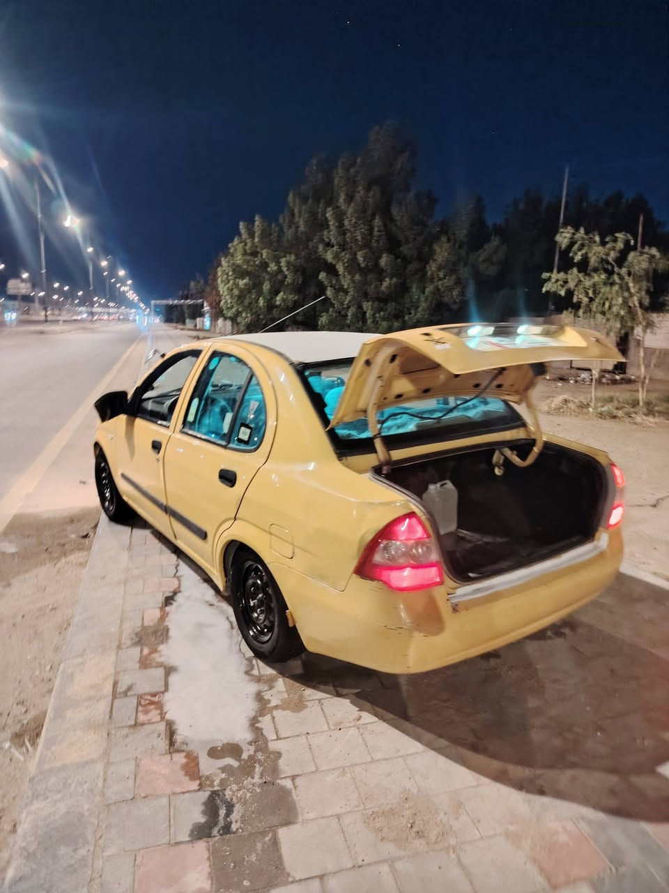 ترهم نقد وقصاد سلام عليكم طيبه مديل 14سياره مكفوله من تبديل كير حداديه تايرات كله جديد بس مكينه تبخر رقم بغداد انيطك نكليزي مكان نجفف***********

