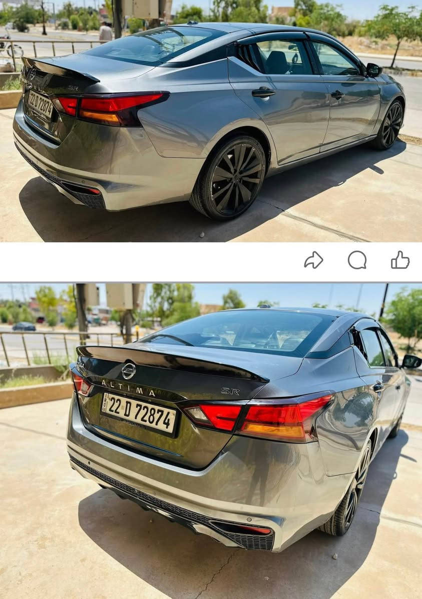 Altima _SR 
مودیلی 2021
سعری 122 گڵا 
رەنکی نەوتیە 
60 مایل روشتوە 
٤ بارچەی هەیە بی شورێ 
کیرو مەکینە بەشەرتی فەحس 
هیج عەیبو عاری نیە 
روبەرو جوانترە 
شوێن سلیمانی 
[***********] السليمانية, العراق
