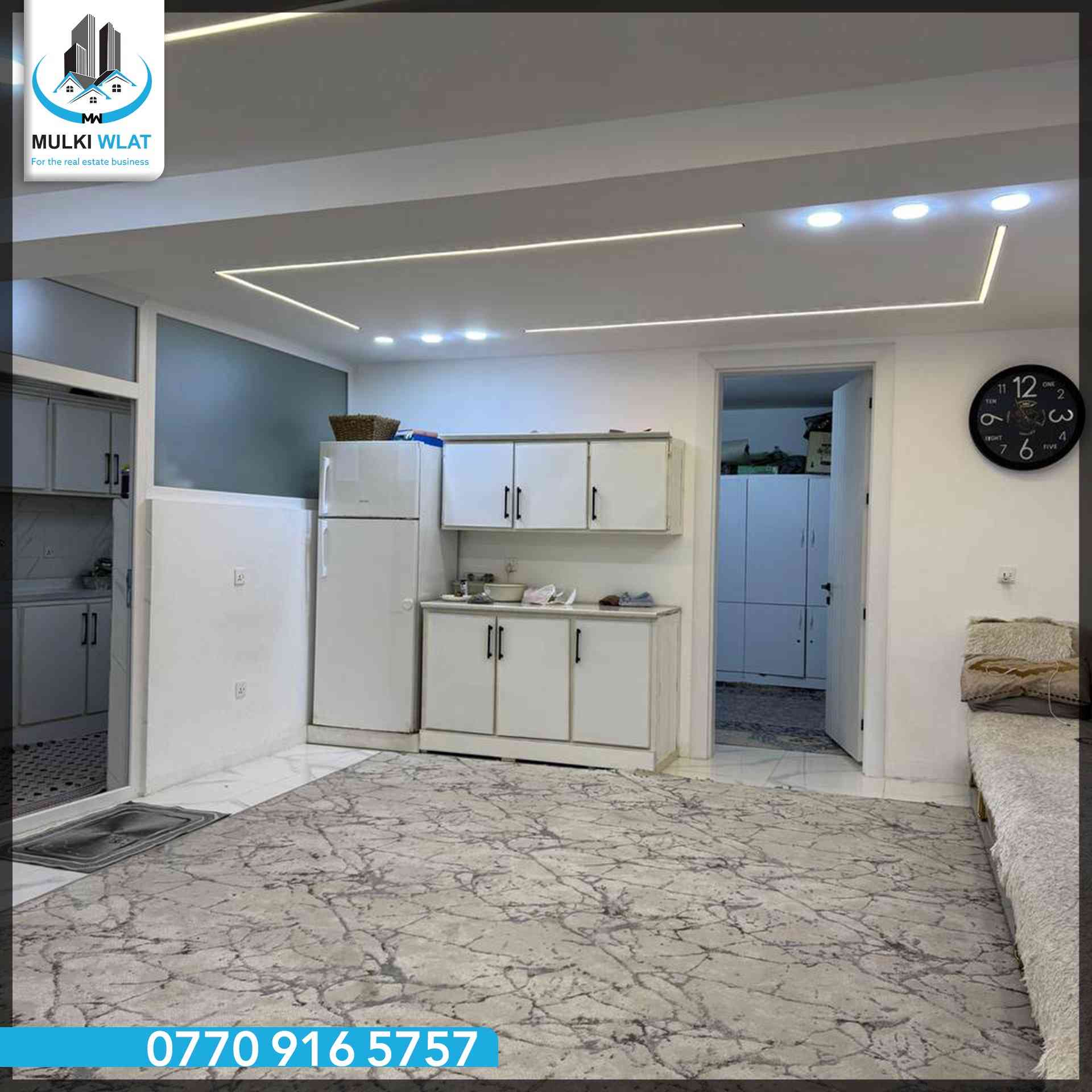 خانووی دوو نهۆمی 215 مەتری لە گەڕەکی شێخ محێدین بۆ فرۆشتن

🔷 کۆد : MW 3724
🔷 شوێن : #شێخ_محێدین
🔷ڕووبەر :  215م
🔷 پێکهاتە : دوو نهۆم بۆ دوو ماڵی سەربەخۆ دەبیت 
نهۆمی یەکەم 
میوان و هۆڵ و موساعید متبەخ و موشتەمەلات و نوستن 
نهۆمی دووەم 
میوان و متبەخ و موساعید متبەخ و موشتەمەلات و 2ژوری نوستن و باڵکۆن 
🔷مواصەفات: کامل کاشی و سەقفی کناف و دکتی موبەڕیدە 

بۆ زانیاری زیاتر کۆمێنت بکەن یاخود پەیوەندی بکەن
بەشی فرۆشتن :  ***********

🔷گەر تۆش بە نیازی موڵکەکەت بفرۆشیت
پەیوەندیمان پێوە بکە و بێبەرامبەر ڕیکلامت بۆ دەکەین🔷

 کۆمپانیای #موڵکی_وڵات
بۆ مامەڵەیەکی دروست ودڵنیا
