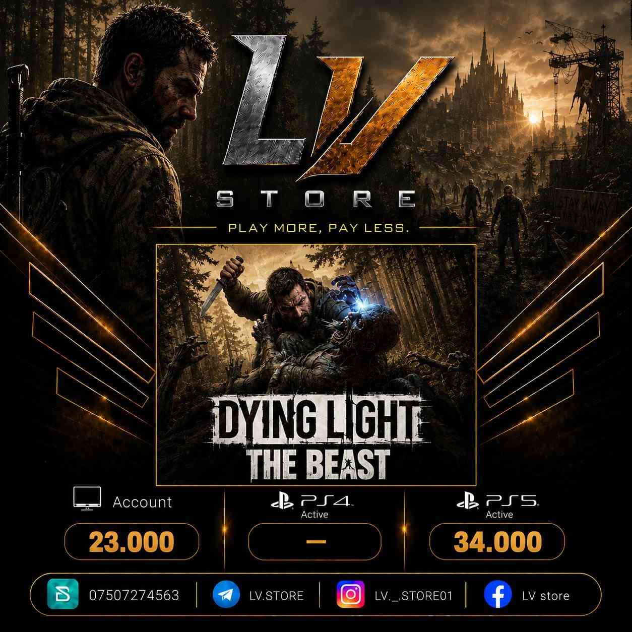 "أفضل الألعاب بأقل الأسعار فقط لدى LV STORE!" 🎮🔥
لماذا تدفع أكثر بينما يمكنك تجربة أحدث وأقوى الألعاب في العالم بأقل الأسعار؟ ضمان كامل، سرعة في التسليم، ودعم مستمر.
🔹 جودة عالية وبدون أي مشاكل.
"جدد اشتراك البلس الخاص بك بأقل من سعره الحقيقي! 🚀💛"
🕹️ حسابات خاصة (Account)
🎮 بلايستيشن 4 و 5 (PS4 / PS5 Active)
للطلب ولمزيد من المعلومات، أرسل رسالة إلى الصفحة أو اتصل بنا عبر:
📞 ***********

