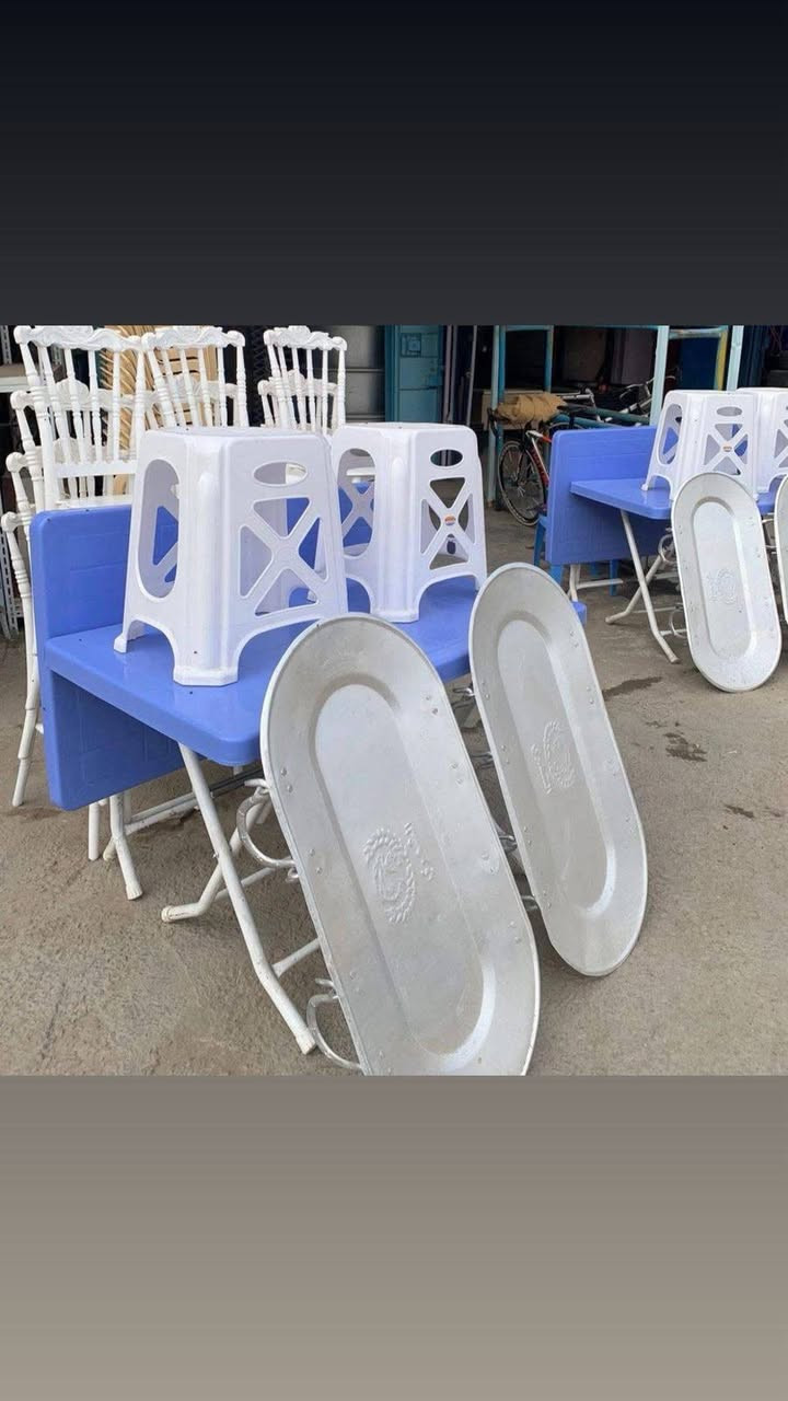 شغل وابداع ونصب محلات المنتظر لتجهيز كافه المناسبات
كراسي _ طبلات _ خيم مهر _ كوشات اعراس 

 مكان بغداد يوجد توصيل داخل وخارج مناطق بغداد 

الاستفسار أو الاتصال ع الرقم ***********
