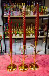 شمعدان كريستال • شمع معطر • ٣ أحجام