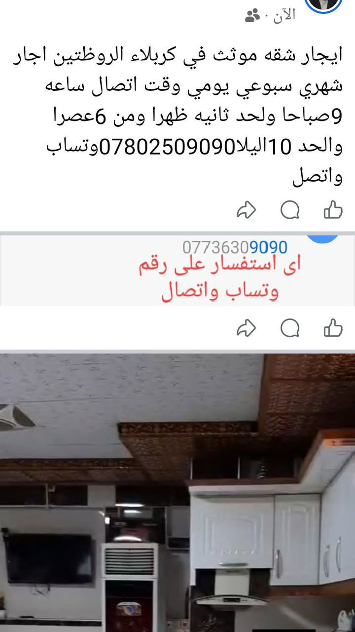 لايجار في كربلاء الروظتين استفسار على ارقام موجوده


**إذا كنت صاحب هذا الإعلان وتريد حذفه لأي سبب، رجاءا أرسل رسالة إلى الدعم الفني**