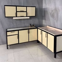 كاونتر أرضي 1.5م • سنك 1.2م مرمر صناعي • توصيل بغداد مجاني