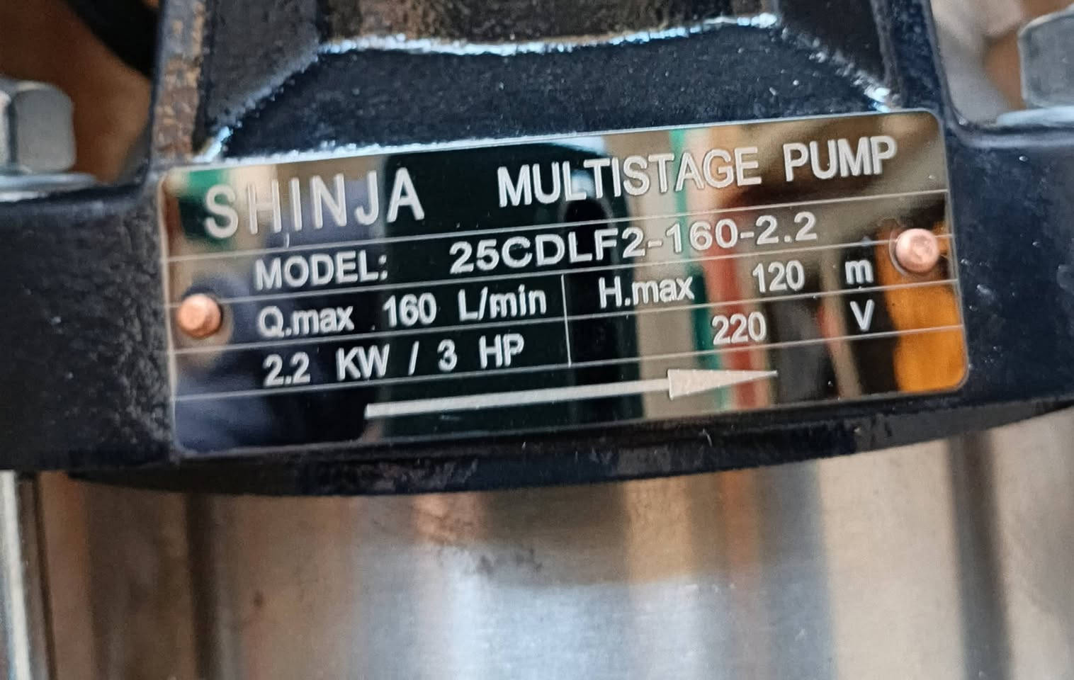 مضخه عاموديه 3حصان سنكل فيز 220 فولت واحد انج 
صناعه صيني جديد غير مستخدم 
السعر 350 الف


**إذا كنت صاحب هذا الإعلان وتريد حذفه لأي سبب، رجاءا أرسل رسالة إلى الدعم الفني**