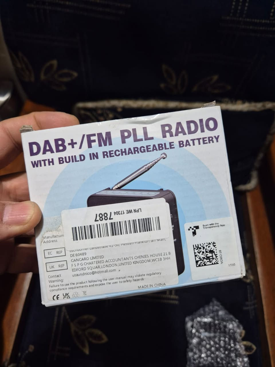 السلام عليكم

راديو FM / DAB وبلوتوث سبيكر

10 الف متوفر توصيل


**إذا كنت صاحب هذا الإعلان وتريد حذفه لأي سبب، رجاءا أرسل رسالة إلى الدعم الفني**