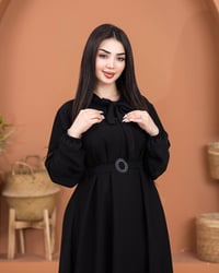 فستان • سواد فاحم • فري سايز ١١٥ كيلو