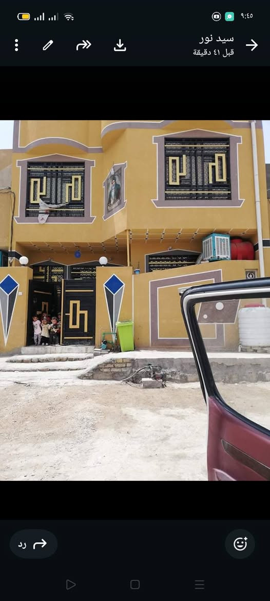 سلام عليكم بيت مساحه 150 بناء جديد للبيع مكان كربلاء سواده الحر الرقم ....‏‏‪0782 627 1306‬‏
