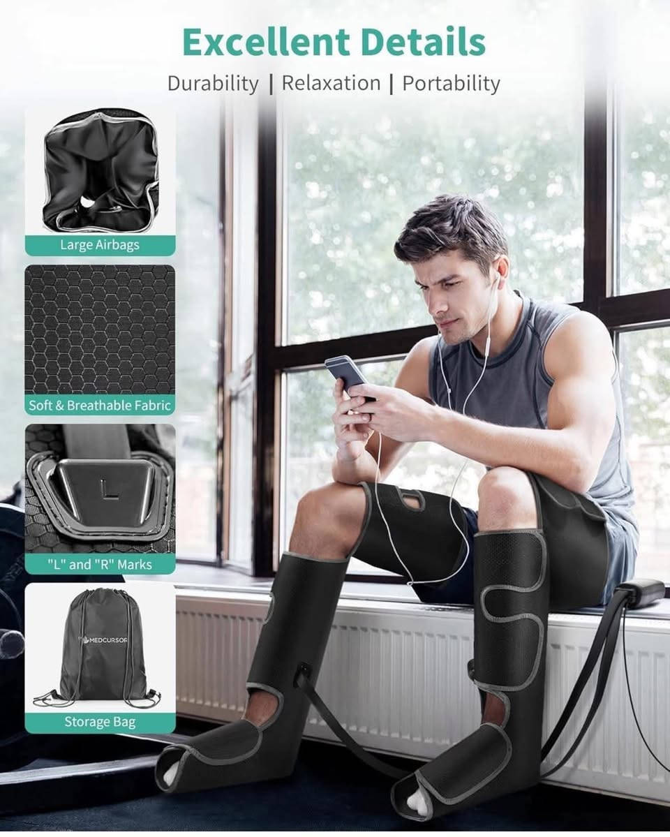 جهاز تدليك الساق بضغط الهواء من ميدكورسور، 
جهاز تدليك الساق لتحسين الدورة الدموية وتخفيف الألم، 
جهاز تدليك كامل للساق 3 في 1، 
6 أوضاع، 
3 مستويات ضغط هواء ، 
3 وظائف اهتزاز، 

جديد👍
السعر 50

🥀للحجز والاستفسار مراسلة الصفحة على الخاص او واتساب ***********
