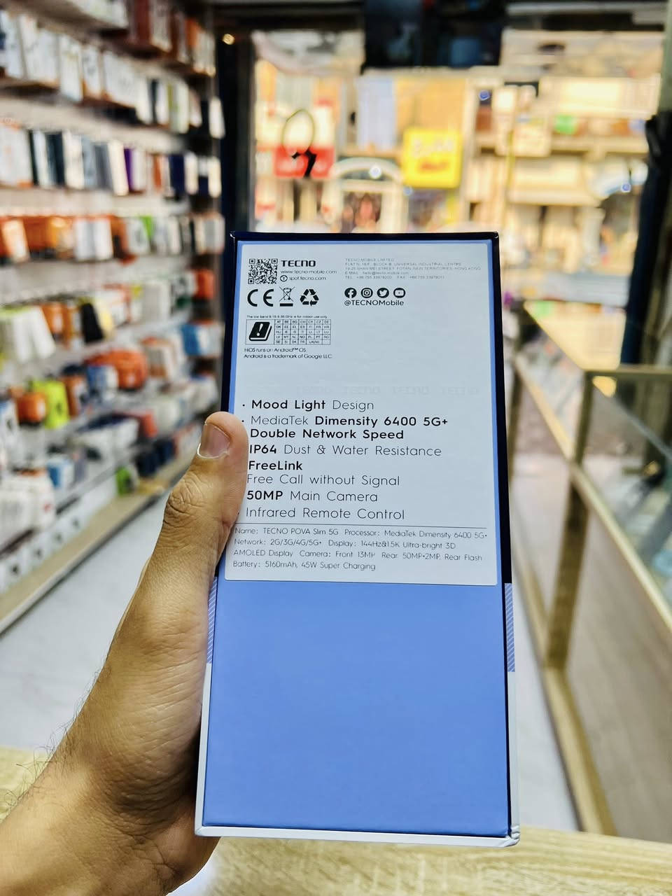 📱تكنو بوفا سلم 5G 📱 
أنحف جهاز ممكن إتشوفه 😍👌

• ذاكرة 256 و العشوائية 8 كيكا بايت
• معالج MediaTek Dimensity 6400 5G+ 
• بطارية 5160 ملي أمبير مع شحن سريع 45 واط
• شاشة 144 هيرتز أموليد 1.5K
• مقاوم للماء و الغبار بمعيار IP64
• ملحقاته : لاصق شاشة ، كفر ، كيبل أصلي ، راسية شحن 45W 
 
متوفر الآن في مركز الفجر للموبايل 📲 
جودة ، ضمان ، سعر مميز

للحجز و الإستفسار مراسلتنا عبر واتساب أو الإتصال على الرقم *********** 📞 

موقعنا : قضاء الفجر - شارع 30 - مجاور فلافل حمادي - مقابل مقهى سيد شمخي 📍
