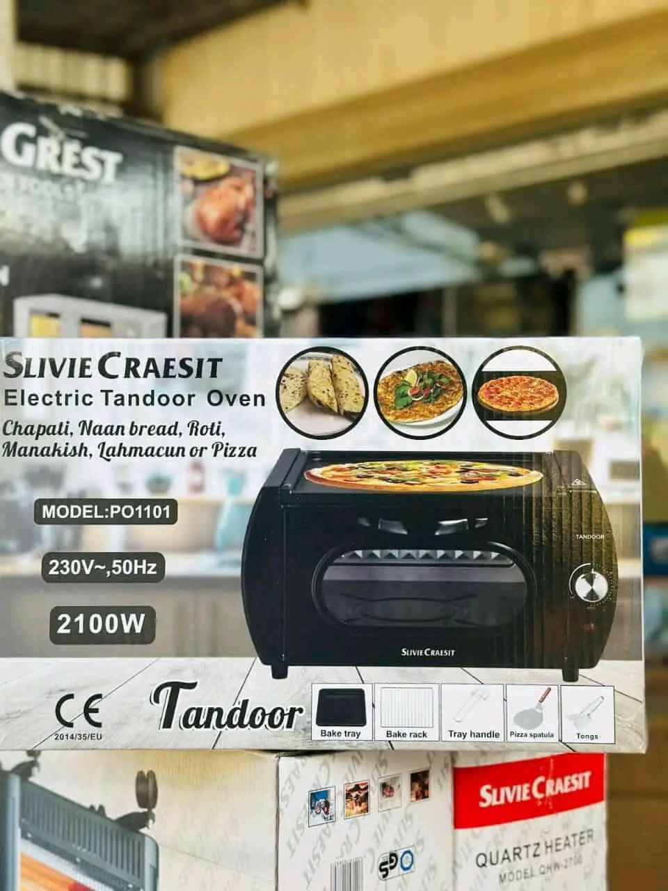 فرن تندوري كهربائي سيلفر كرست

الاستخدامات

خبز الخبز العربي، الصمون، الشباتي والروتي.

تحضير المناقيش واللحم بعجين.

خبز البيتزا باحترافية داخل المنزل.

تسخين وتحميص المعجنات والمخبوزات.

مناسب للاستخدام المنزلي اليومي.

المميزات

قدرة كهربائية عالية: 2100 واط لتسخين سريع وأداء قوي.

يعمل على كهرباء: 230V – 50Hz.

تحكم بدرجة الحرارة حتى 400 درجة مئوية.

3 مستويات حرارة: منخفض (L) – متوسط (M) – عالي (H).

6 هيتر من الاعلى

تصميم فرن تندور يمنح توزيع حرارة متوازن.

باب أمامي زجاجي مقاوم للحرارة مع مقبض آمن.

هيكل معدني متين مع فتحات تهوية جانبية.

مؤشر تشغيل ضوئي.

قاعدة ثابتة مضادة للانزلاق.

طول سلك الكهرباء: 80 سم.

محتويات الصندوق

فرن تندور كهربائي.

صينية خبز.

شبك شوي  خبز.

ملعقة بيتزا معدنية.

ملقط معدني.
للحجز والاستفسار مراسلة الصفحه بغداد, العراق


**إذا كنت صاحب هذا الإعلان وتريد حذفه لأي سبب، رجاءا أرسل رسالة إلى الدعم الفني**