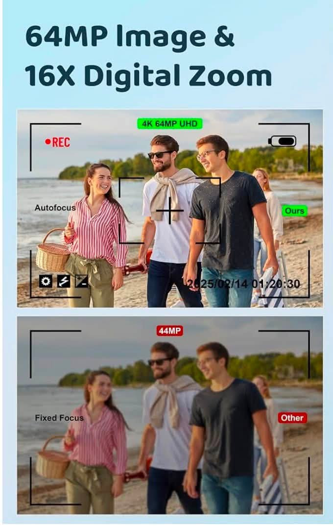 تتميز هذه الكاميرا الرقمية بدقة تصوير 64 ميجابكسل وقدرة تسجيل فيديو 4K UHD.تحتوي على شاشة 2.8 بوصة ونظام تركيز تلقائي (Autofocus) لسهولة التقاط الصور.توفر خاصية التقريب الرقمي حتى 16 مرة (16X Digital Zoom) وهي مناسبة للمبتدئين ومدونات الفيديو.

السعر : 35.000


**إذا كنت صاحب هذا الإعلان وتريد حذفه لأي سبب، رجاءا أرسل رسالة إلى الدعم الفني**