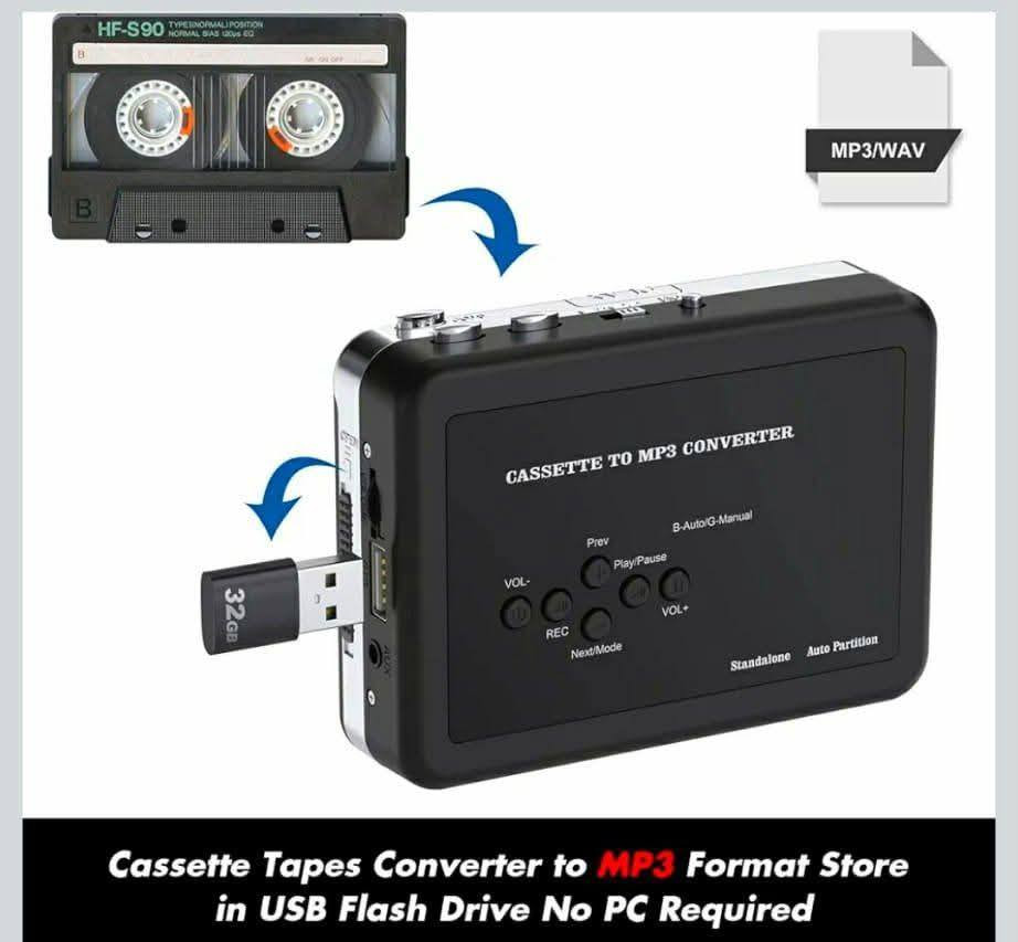 مشغل كاسيت محمول، مسجل موسيقى صوتية رقمية، محول الشريط إلى MP3، يحفظ على محرك أقراص فلاش USB/
يشتغل باتري قلم عدد ٢ وايضا بيه منفذ يشتغل ٥ فولت
يشتغل هيتفون فقط
لوك جديد كارتون مامفتوح شرط
السعر 15 الف 🌹


**إذا كنت صاحب هذا الإعلان وتريد حذفه لأي سبب، رجاءا أرسل رسالة إلى الدعم الفني**