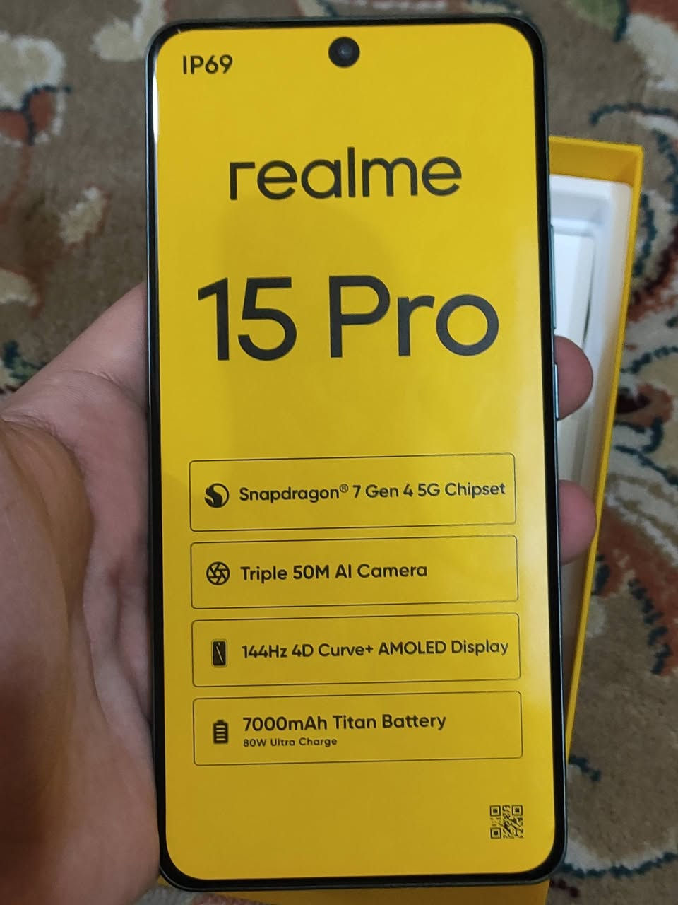 موبايل ريلمي 15 برو
جديد ما مستخدم والضمان سنة كاملة
ذاكرة 512 رام 26 معالج سناب دراغون 7 جيل 4
بطارية 7000 شحن 85
السعر 600 وبيه مجال بسيط كلش 
مكاني نجف


**إذا كنت صاحب هذا الإعلان وتريد حذفه لأي سبب، رجاءا أرسل رسالة إلى الدعم الفني**