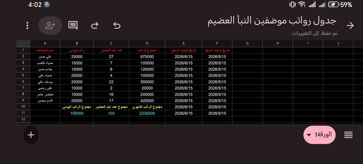 السلام عليكم الى اصحاب البيجات و المشاريع
انا مدير ادخال بيانات

اقوم بستلام الطلبات عن طريق بيجات الترويج او عن طريق  صاحب البيج

ثم اقوم بترتيبها بشكل منتضم كما موضح في الصورة
وبشكل مستمر مع التأكد من الحالة

ثم يتم مشاركة البيانات بشكل مباشر مع كادر التجهيز
وتأكيد الحالة من جار التجهيز الى جار الاستلام
ويتم التعديل اما من كادر التجهيز او من يمي وهاذ الشي يتم عبر الاتفاقية
ويجب مشاركة معلومات الشحن لتأكد من البيانات وادخالها بشكل سريع وسلس و التأكد من الحالة من جار الاستلام الى تم الاستلام الى راجع الى في الانتضار

الفائدة:معرفة جميع التفاصيل الطلبات و التأكد من حالة الطلب كما يمكنة مشاهدة الارباح و مراجعتها مع الصرفيات للتأكد من حالة الربح كما يمكنة ملاحضة اكثر المنتجات طلبا مما يسهلة اختيار الاغراض او الكثير من المعلومات
ويتم ارسال كل شهل بيان لجميع الطلبات
مما يسهل علية مراجعة حساباتة بشكل جيدا جدا

كما يمكنني ان اعمل بيان ثاني يخص جميع الموضفين

يقوم بأرسال لي كل يوم فقط الحضور وانا اقوم بترتيب جميع بياناتة من ساعات العمل وايات العمل و الاجازات وغيرها من الامور

كما يمكنك التعديل في البيانات وهاذ يتم حسب اختيارك
ويتم كل شهر ارسال ملف فيه جميع معلومات الشهرية للموضفين و للطلبات وهاذ يسهل عليك عناء حساب الارباح و الخسارة

للحاب يستفسر عن الموضوع اكثر الرجاء التواصل معي
عبر الواتساب
*********** 

الرجاء ان يكون العمل استمراري وليس شهر ويتم الغاء الاتفاق
