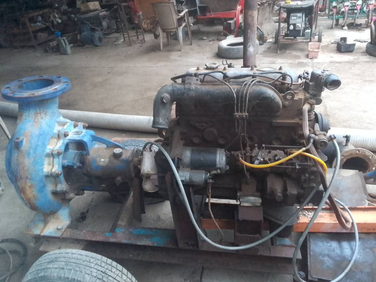 السلام عليكم مضخة ماء 8×8 محرك فيات مع ملحقاتها الهوز السحب والدفع العنوان الصويره  للاستفسار الاتصال على الارقام  **********************
