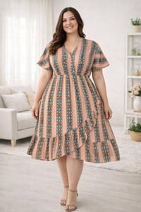 دشداشة نسائية قصيرة • كشمير تركي • مقاسات 2XL-5XL