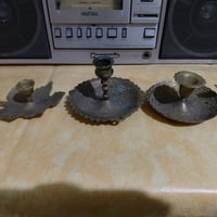 شمعدان نحاس • طقم ٣ • قطر ١٠ سم