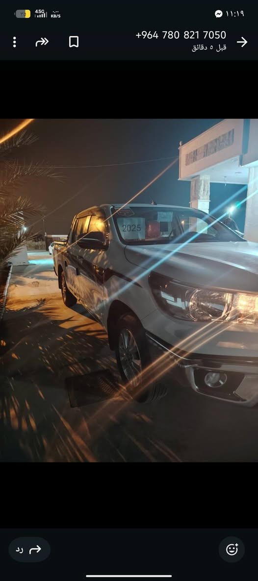 سلام عليكم هيلوكس شركة ساز ام ضمان  25موديل ماشيه كدامك العداد السعر 310ورقات قفل ***********
