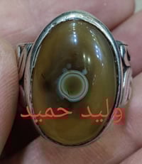 خاتم سليماني • حجر طبيعي • فضة عراقية