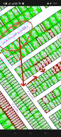 100متر للبيع المؤشرة بالاحمر قريبه ع شارع 20 بأسمي مباشرةً  للاستفسار ...