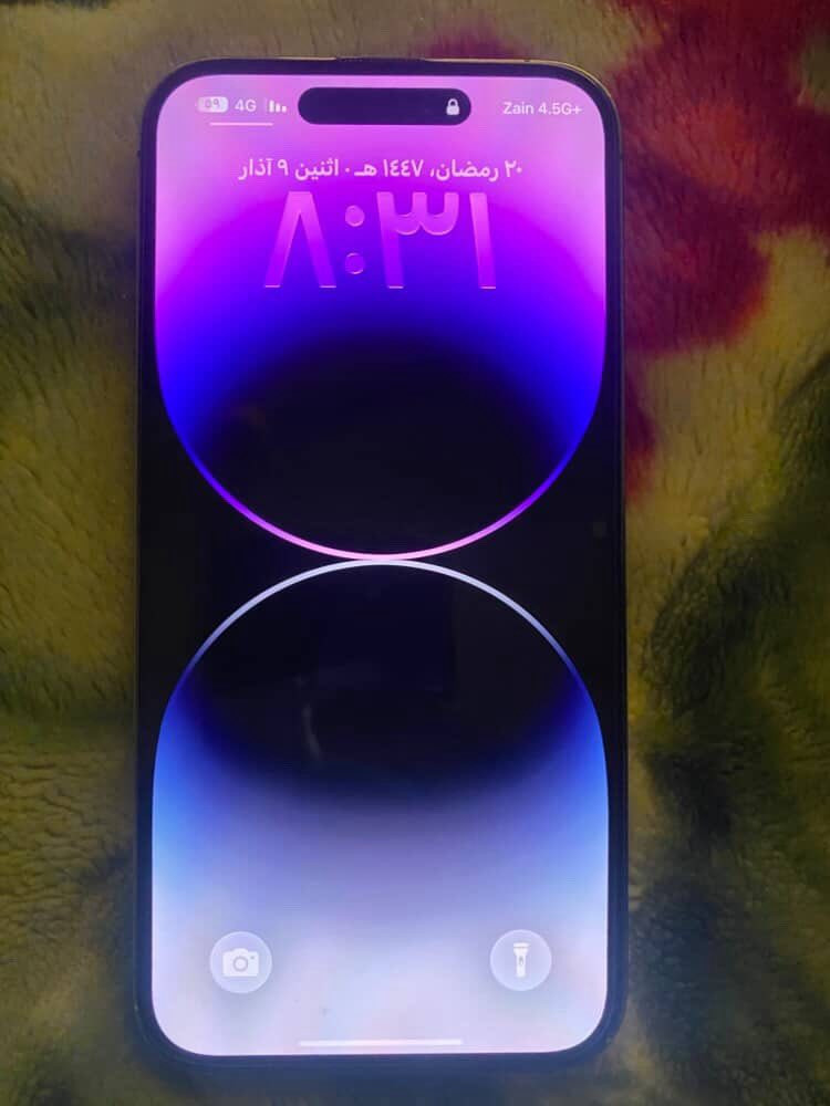 ايفون ١٤ برو ماكس ذاكره ٢٥٦ بطاريه ٨٤ جهاز كلش نضيف وتر بروف بعده شراي اتصل وتدلل ***********
