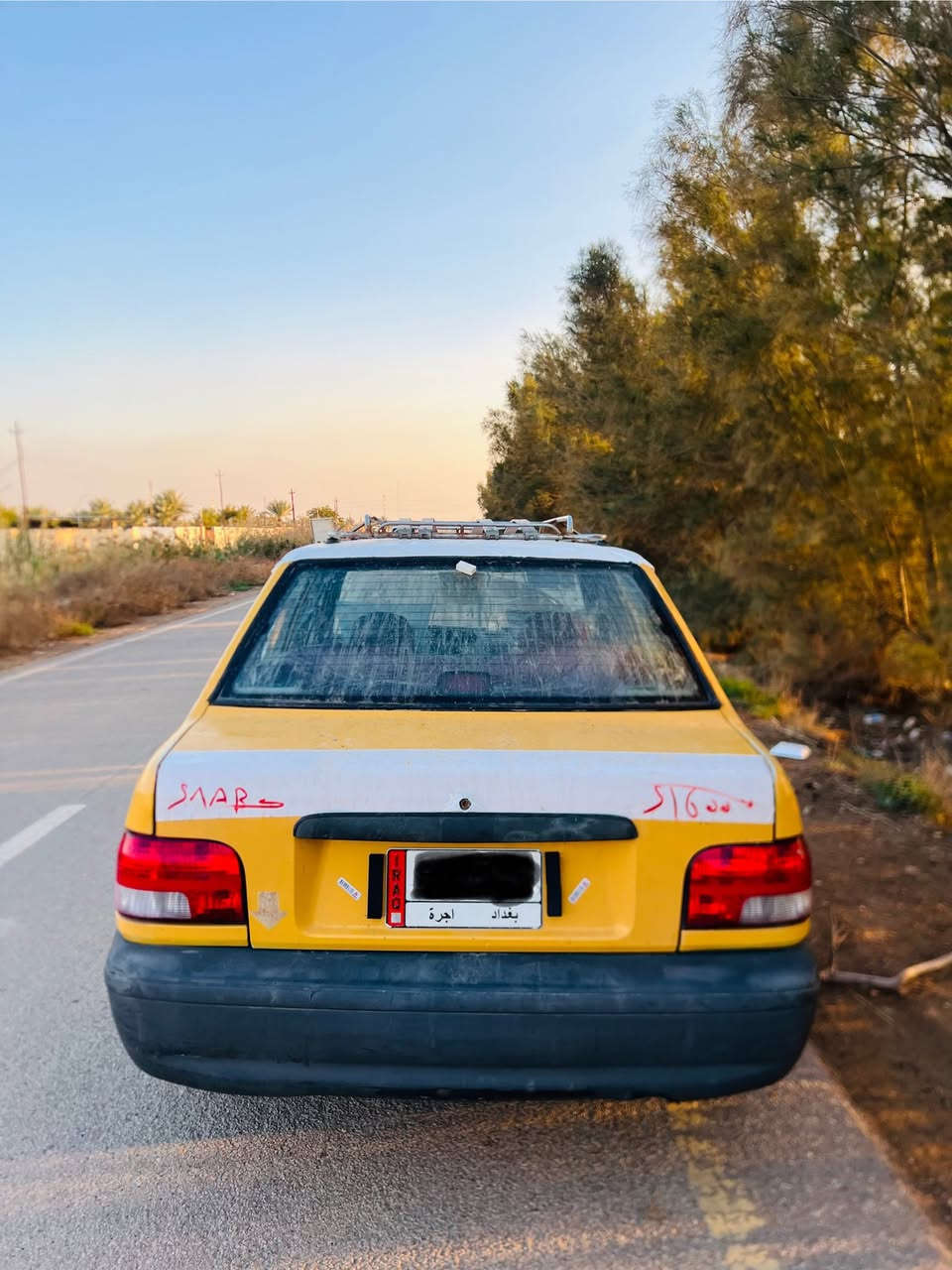 السلام عليكم سايبه  2012 مكفوله فقط الجاملق المامي مصبوغ البافي كفاله كير مكينه مكفولات تخم تاير جديد صدر امامي خلفي جديد باتري جديد شاشه كاربلي السيارة بسمي مصفره هيه وغرامات تحويل مباشر مكاني بغداد جسر ديالى الجديد السعر 28$وبيهه مجال ***********
