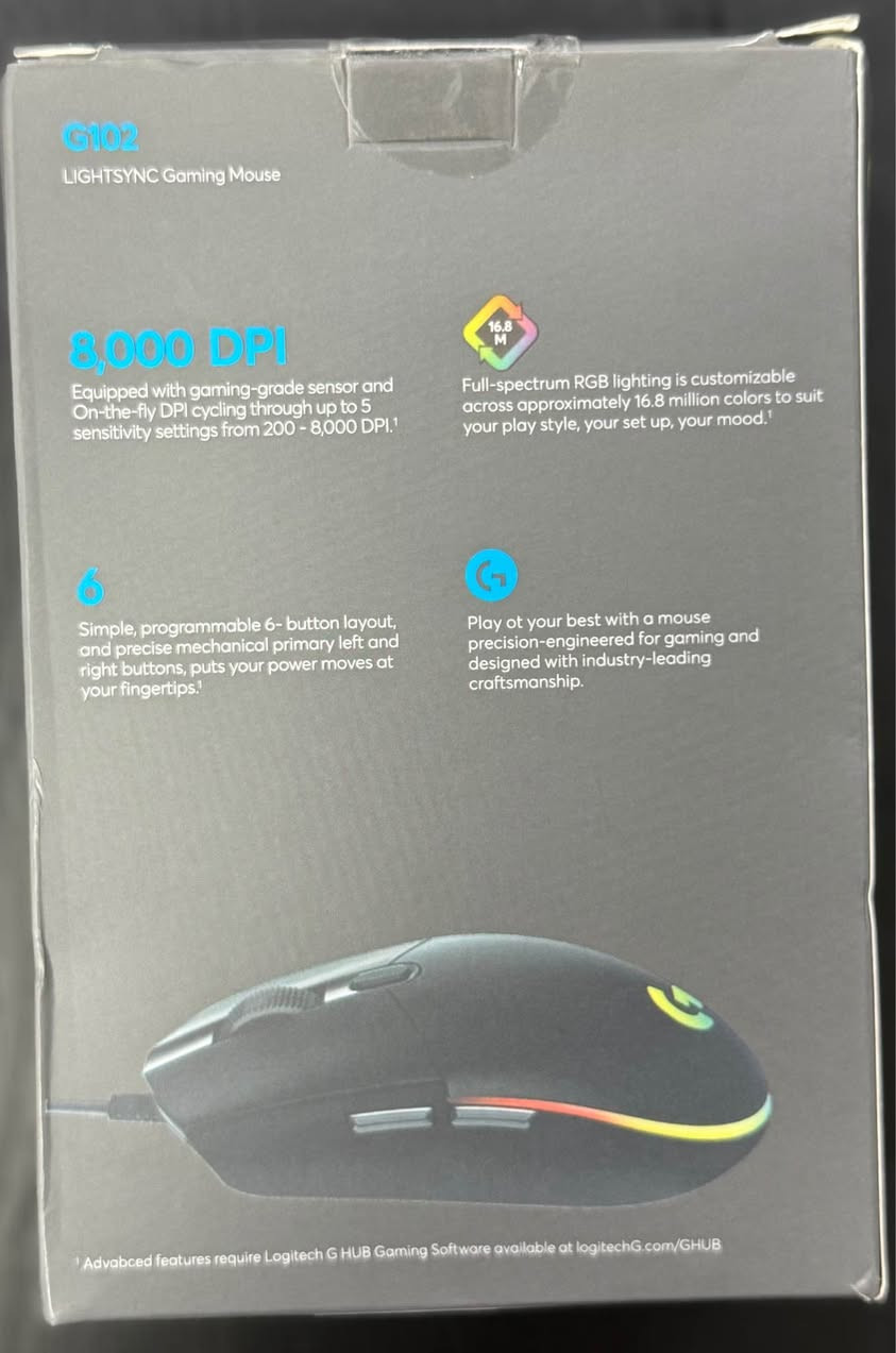 المواصفات والتفاصيل التقنية:
• الحساس (Sensor): مستشعر عالي الدقة مخصص للألعاب (Gaming-Grade Sensor).
• الحساسية (DPI): قابلة للتعديل من 200 إلى 8,000 DPI لتناسب جميع أنواع الألعاب (FPS, MOBA, etc).
• نظام الإضاءة: تقنية Lightsync RGB كاملة الطيف (16.8 مليون لون) قابلة للتخصيص والتزامن مع محتوى الشاشة.
• عدد الأزرار: 6 أزرار احترافية قابلة للبرمجة بالكامل.
• نظام النقرات: أزرار ميكانيكية لضمان نقرة سريعة، متسقة، وشعور استجابة فوري.
• المعالج: معالج دقيق (Microprocessor) من نوع 32-bit ARM.
• معدل التقرير (Polling Rate): يصل إلى 1000Hz (استجابة خلال 1 ميلي ثانية فقط).
• التوافق: يعمل مع جميع أنظمة التشغيل (Windows, macOS, ChromeOS).
الميزات الإضافية:
• تصميم كلاسيكي مريح جداً للاستخدام الطويل.
• متوافق مع تطبيق Logitech G HUB للتحكم بالإعدادات والماكرو.
• كابل متين وبطول مناسب لضمان حرية الحركة.
• السعر: 28,000 دينار عراقي.
• التوصيل: متوفر لجميع المحافظات. أربيل, العراق


**إذا كنت صاحب هذا الإعلان وتريد حذفه لأي سبب، رجاءا أرسل رسالة إلى الدعم الفني**