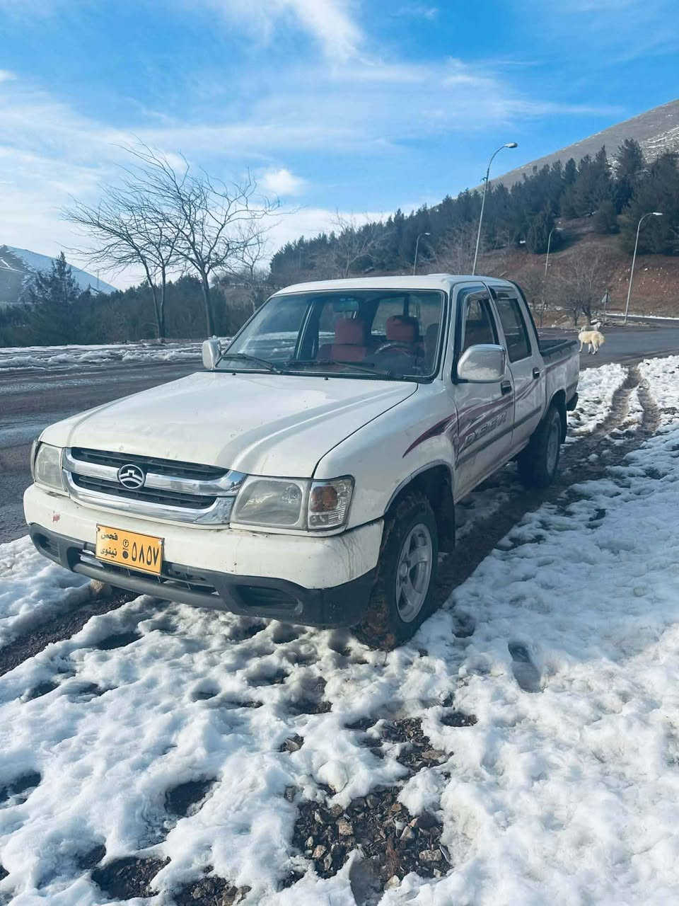 پیکاب دێر مۆدێل ٢٠٠٨
مەنەفێست ئەسڵی فسفۆر
گێر مەکینە ئەکسل بەشەرت. جام کارەبا   کۆنترۆل
کامل کارەبایی بەشەرت
نرخ. ٣٨ گەڵاو مەجال
*********** السليمانية, العراق
