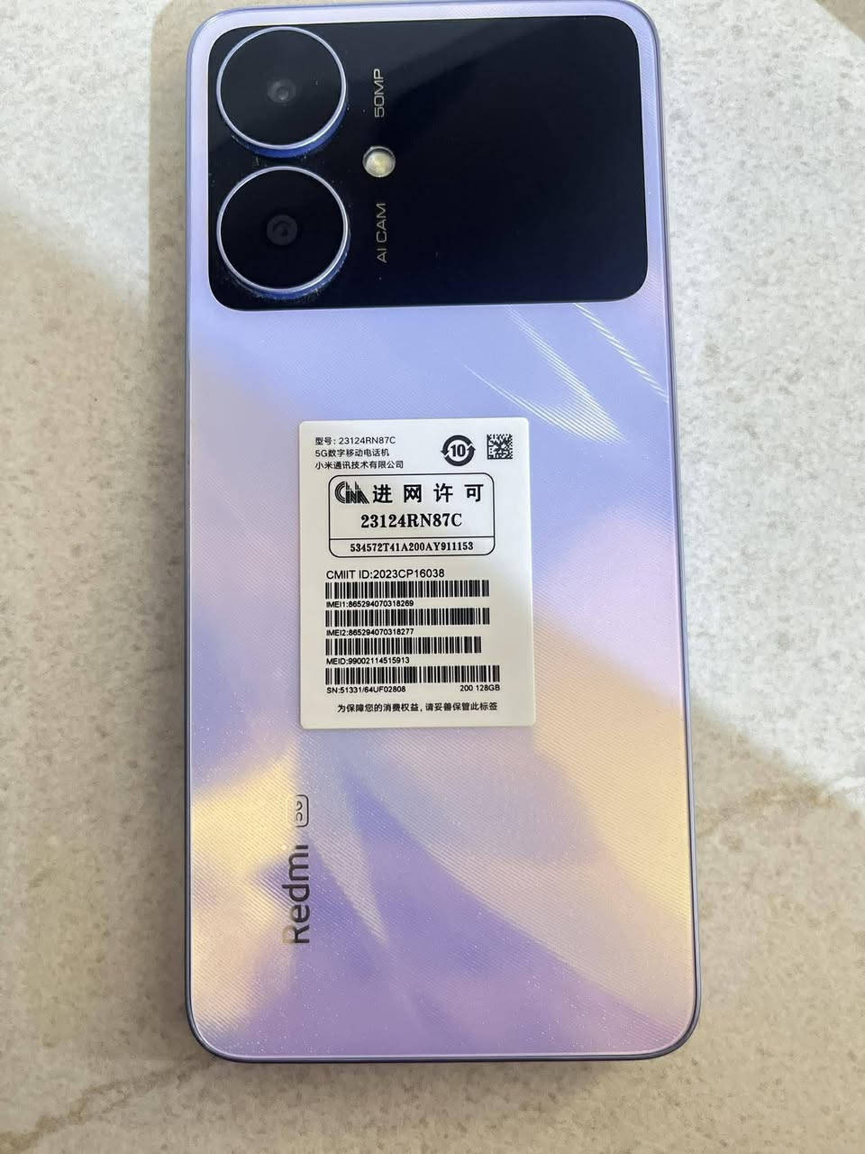السلام عليكم جهاز للبيع ريدمي 13 5Gذاكرته128جهاز جديد معنى كلمة صارله شهر من مستخدمه  ويشتغل امنيه والسعر ب190وبي مجال واي استفسار رقم هاتف ***********
