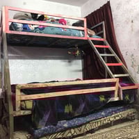 سرير ثلاث طوابق • حديد قوي • ٢+٢+١
