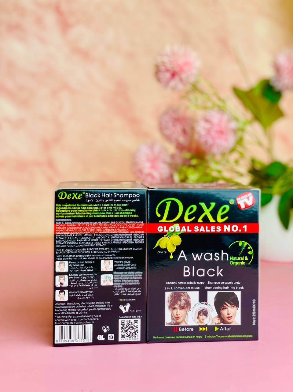 شامبو ماجيك من شركة ديكسي Dexe الأمريكي 🇺🇸 

لصبغ الشعر باللون الأسود والتخلص من الشيب بشكل
 فوري وفعال💯😎

✔️ يعمل الشامبو بتركيبته القوية على صبغ الشعر ومنحه لوناً أسود جذاب.
✔️ يحتوي كل ظرف شامبو على مادتين منفصلتين تكمل بعضهما لمنح الشعر نتيجة مثالية من ناحية اللون والنعومة والإنسايبية.
✔️ يقوي الشامبو الشعر الضعيف والمتكسر من جذوره إلى أطرافه.
✔️ ينعم الشعر ويمنحه ملمساً حريرياً ساحراً.❤️
✔️ العبوة تحتوي على 10 ظروف شامبو، كل ظرف بداخله 25 مل.
✔️ ملحق بكفوف مجانية للاستخدام أثناء تطبيق الشامبو على الشعر.

يقضي على الشيب خلال دقايق و يقوم بمعالجة الشعر بشكل نهائي مع الاستخدام المتكرر.. 💜💜💜


**إذا كنت صاحب هذا الإعلان وتريد حذفه لأي سبب، رجاءا أرسل رسالة إلى الدعم الفني**