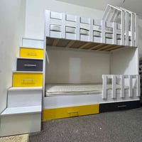 سرير اطفال طابقين  شغل عراقي ثقيل خشب تكمه  مع درج مجرات  ومندر عدد ٢ ...